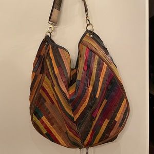 Boho Multi color Leather bag